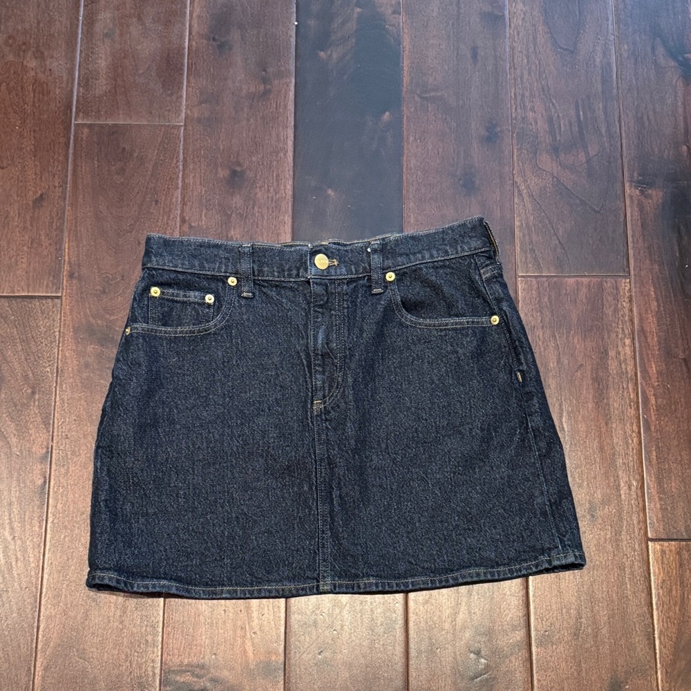 J. Crew Dark Denim Mini Skirt